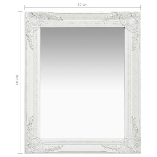 Lustro ścienne w stylu barokowym 50x60cm białe VidaXL na Arena.pl