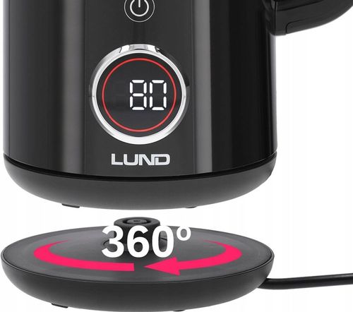 CZAJNIK ELEKTRYCZNY LUND 22000W 1,7L CZARNY Z REGULACJĄ TEMPERATURY 40-100° na Arena.pl