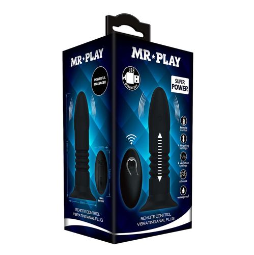 mr play - vibrating anal plug 4 vibrations 4 thrusting remote control na Arena.pl