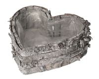 DONICZKA OSŁONKA DREWNIANA SERCE SZARA DONICZKI