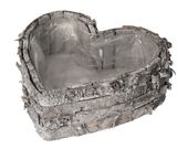 DONICZKA OSŁONKA DREWNIANA SERCE SZARA DONICZKI