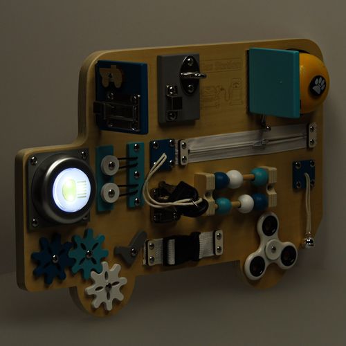 Tablica Manipulacyjna Sensoryczna Drewniana Montessori Ruchome Elementy na Arena.pl