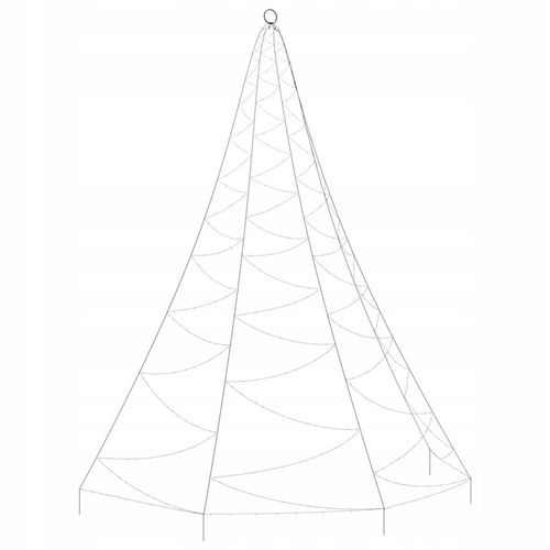Choinka ścienna z hakiem, 720 punktów LED, niebies na Arena.pl