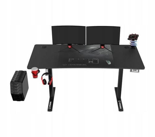Biurko REGULOWANE (72 - 117) ELEKTRYCZNE gamingowe 140 cm + podkładka na Arena.pl