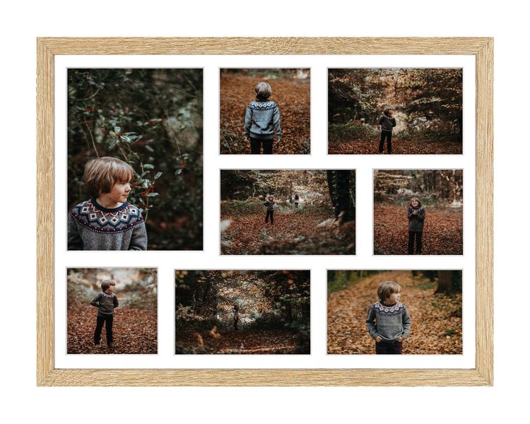 Ramka na 8 zdjęć Hekla 40x50x8 MDF galeria zdjęć sonoma jasna 1szt. zdjęcie 1