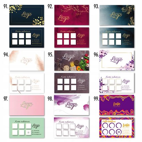 KREATOR Karty rabatowe karty stałego klienta120szt na Arena.pl