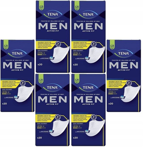 TENA MEN LEVEL 2 MEDIUM wkłady anatomiczne 20 szt. zdjęcie 6