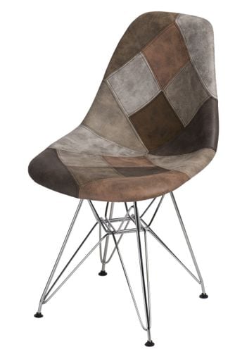 Krzesło P016 DSR patchwork beż - brąz  D2 na Arena.pl