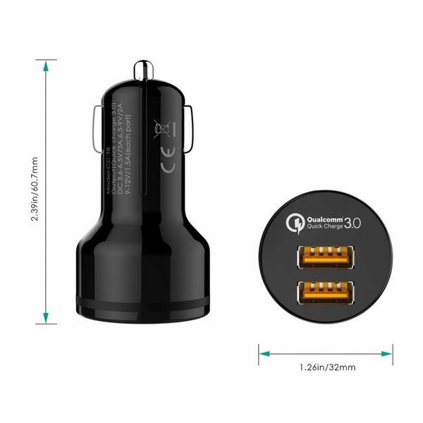 Ładowarka samochodowa Aukey CC-T8 2x USB 36 W zdjęcie 7