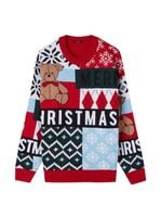 ŚWIĄTECZNY SWETER-EK UNISEX MĘSKI Z DŁUGIM RĘKAWEM MIŚ CHRISTMAS XL