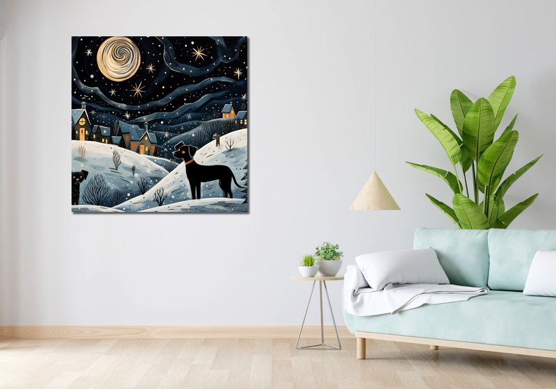Obraz 100x100cm Nocny Psi Patrol zdjęcie 2