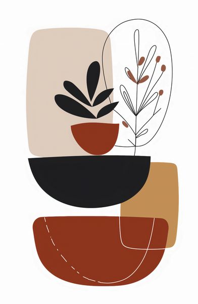 Plakat 53x81cm Botaniczna Abstrakcja zdjęcie 1