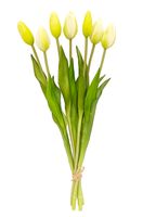 TULIPAN sztuczny TULIPANY SILIKONOWE BUKIET 7 sztuk BIAŁE