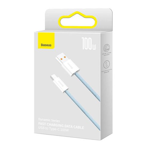 kabel usb do usb-c baseus dynamic series, 100w, 2m (niebieski) na Arena.pl
