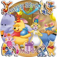 OPŁATEK NA TORT 20CM - KUBUŚ PUCHATEK + IMIĘ + GRATIS! 15CM 18CM