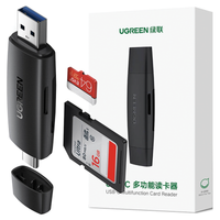 adapter usb + usb-c ugreen cm304 czytnik kart sd + microsd (czarny)