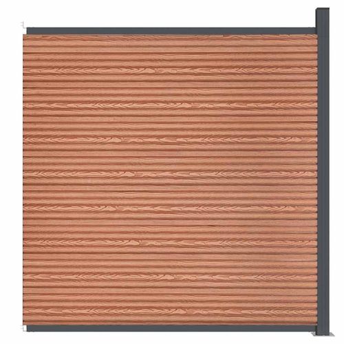 Panel ogrodzeniowy, brązowy, 173x186 cm, WPC na Arena.pl