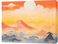 Obraz 90x70cm Świt nad Krainą Ciszych Gór