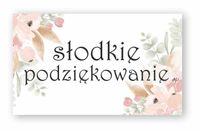 NAKLEJKI na CIASTO WESELNE podziękowania 50 szt.