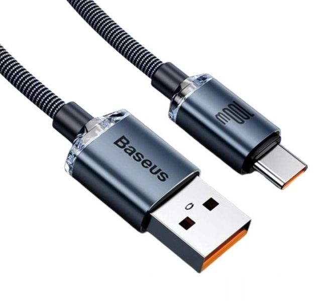 WZMACNIANY KABEL PRZEWÓD BASEUS USB USB-C 100W 6A 2M SZYBKIE ŁADOWANIE zdjęcie 15