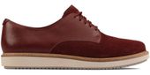 Clarks Półbuty damskie - Glick Darby - rozmiar 35,5 - bordowy zamsz Merlot