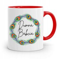 Kubek Czerwony Dla Babci Dumna Babcia Z Nadrukiem Ze Zdjęciem