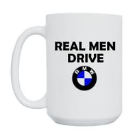 KUBEK "REAL MEN DRIVE BMW" Wzór - Duży 450 ml