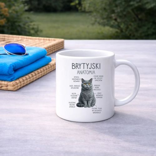 Brytyjski - anatomia - kubek na prezent na Arena.pl