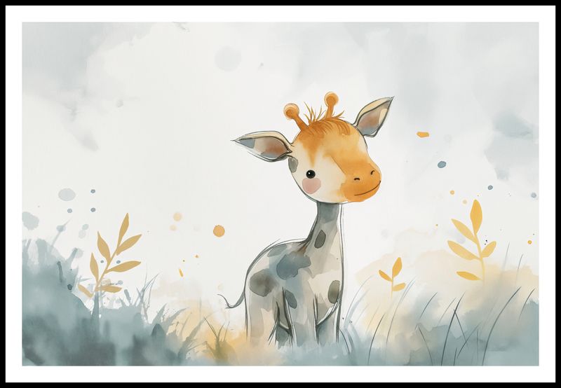 Plakat 91,5x61cm Mała Żyrafka zdjęcie 3