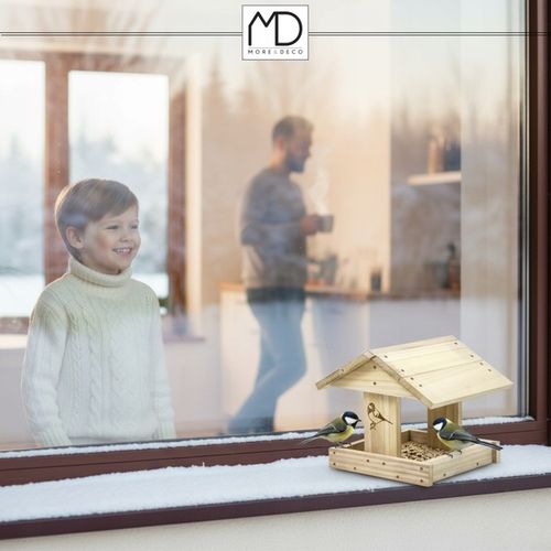 Karmnik dla ptaków domek budka DIY eko drewno ogrodowy solidny na zimę na Arena.pl