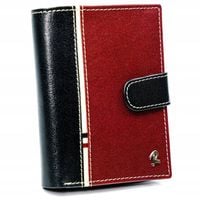 pionowy, dwukolorowy portfel męski ze skóry naturalnej - rovicky