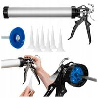 PISTOLET WYCISKACZ TUBOWY DO SILIKONU MASY + 6 końcówek