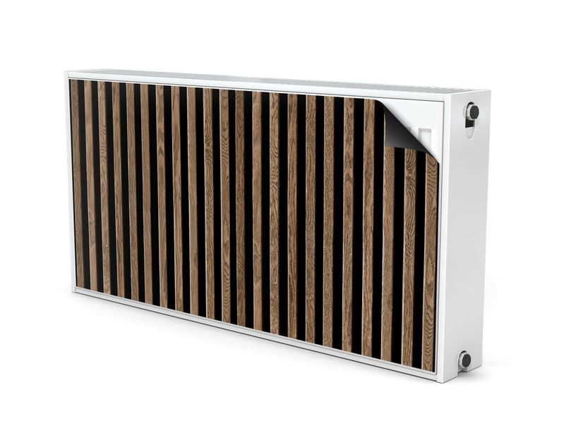 OSŁONA Magnetyczna Na Grzejnik LAMELE 3D Imitacja Drewna 110cm x 60cm zdjęcie 2