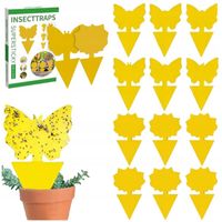 12x ŻÓŁTY LEP DO DONICZEK MOTYL na ziemiórki mszyce muszki owocówki owady