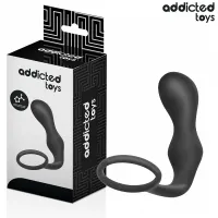 addicted toys model 3 - silikonowy korek analny z uchwytem i pierścieniem