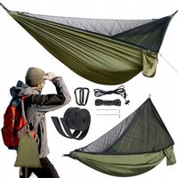 HAMAK TURYSTYCZNY SURVIVALOWY Z MOSKITIERĄ PODRÓŻNY NA BIWAK DUŻY 290X140CM