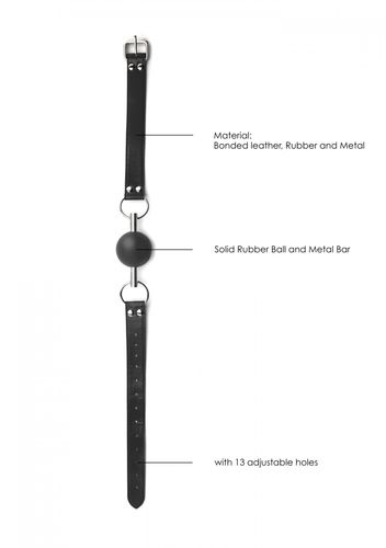solid ball gag   with bonded leather straps na Arena.pl