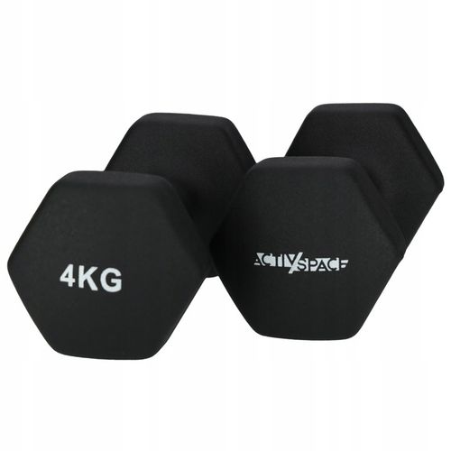 HANTLE CIĘŻARKI DO ĆWICZEŃ HANTELKI ŻELIWNE ANTYPOŚLIZGOWE ZESTAW 2x4 KG na Arena.pl