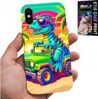 ETUI DO IPHONE XS MAX - DINOZAUR W CIĘŻARÓWCE WZORY DLA DZIECI