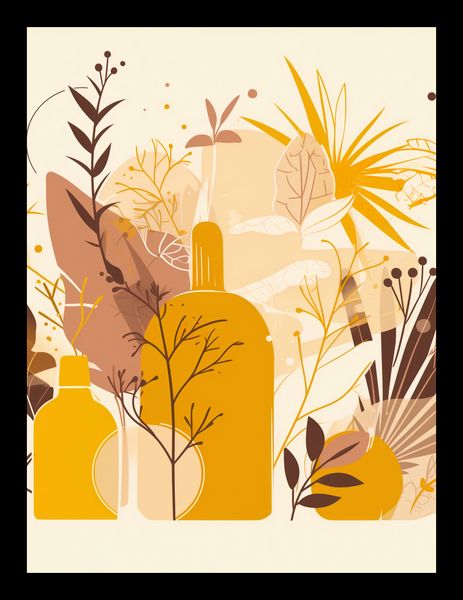 Plakat 30x40cm Złote Rośliny zdjęcie 2