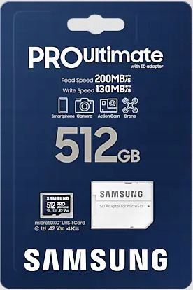 Karta microSD Samsung 512GB microSDXC PRO Ultimate 200MB/s (2023) na Arena.pl