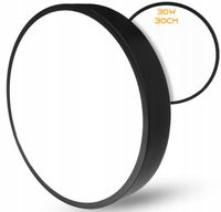 Lampa Sufitowa LED Plafon Natynkowy 30W 30CM Panel Okrągły Czarny