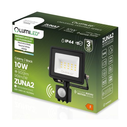 HALOGEN NAŚWIETLACZ LED 10W ZEWNĘTRZNY LAMPA Z CZUJNIKIEM RUCHU na Arena.pl