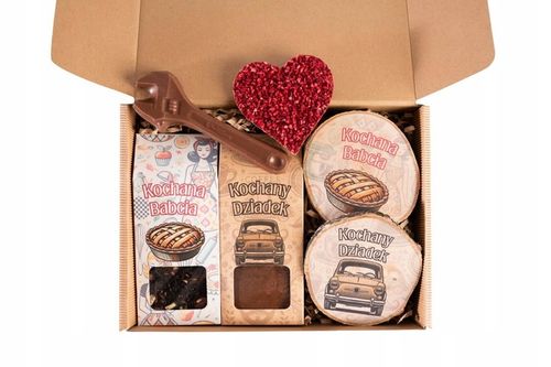 PREZENT NA DZIEŃ BABCI I DZIADKA zestaw z nadrukiem podkładki kawa herbata na Arena.pl