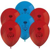 balon psi patrol 8szt czerwono niebieskie urodziny
