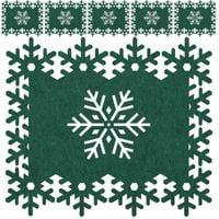 Świąteczne podkładki na stół pod talerz CZERWONA prostokątna MATA filcowa 6