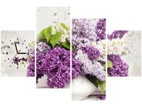 120CM 80CM ZEGAR 4 ELEM BEZ OBRAZ ŚCIENNY