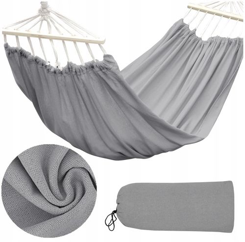 DUŻY HAMAK 2 OSOBOWY OGRODOWY HUŚTAWKA XXL 280x150 CM MOCNY + POKROWIEC na Arena.pl