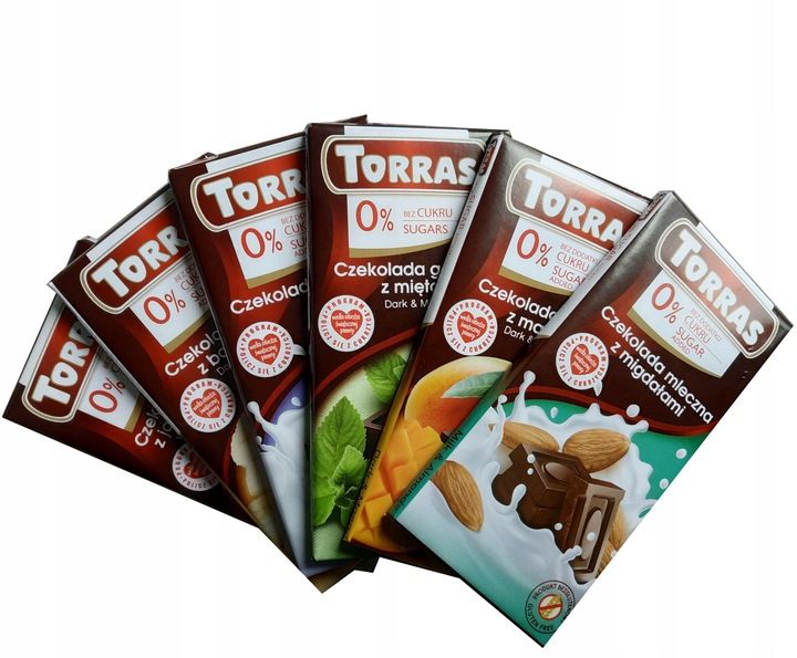 6 x CZEKOLADA BEZ CUKRU zestaw dla diabetyka PREZENT ŚWIĄTECZNY 6 czekolad zdjęcie 5