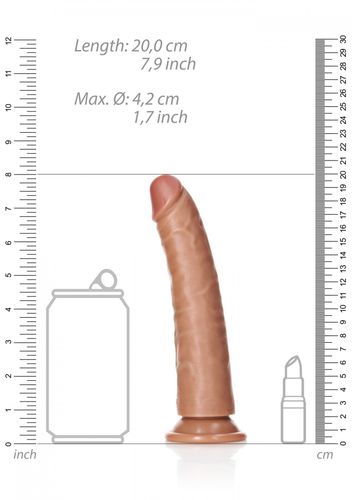 slim realistic dildo with suction cup   7/ 18 cm na Arena.pl